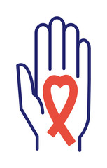 Obraz premium Cancer sign vector illustration.