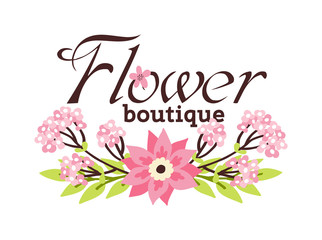 Floral boutique vector illustration.