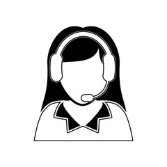 Operator woman avatar. Customer service. vector graphic