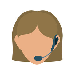 Operator woman avatar. Customer service. vector graphic