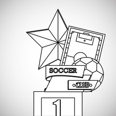 Soccer design. Football icon. Colorfull illustration, vector gra