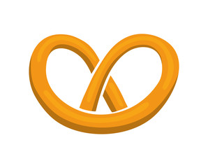 Pretzel bread icon. Bakery design. vector graphic