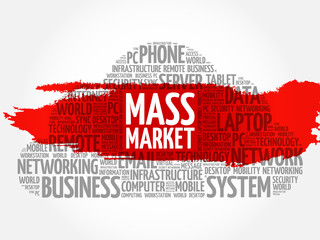 Fototapeta premium Mass Market word cloud concept
