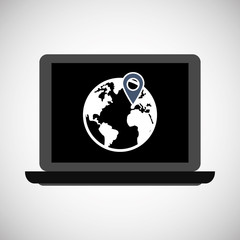 Call center design. Global communication. Flat illustration,