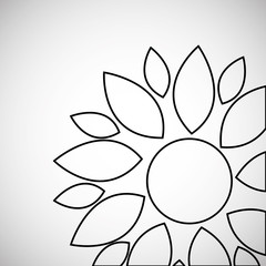 Flower vector. Garden icon. Colorfull illustration, floral design