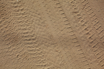  texture tread marks in the sand