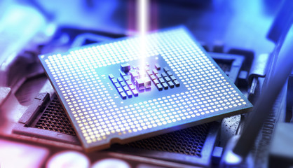 close-up of electronic circuit board