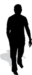 Vector silhouette of the standing man