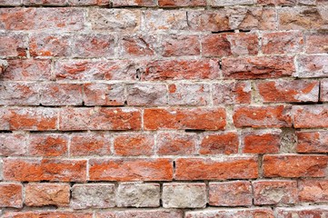 Vintage red brick wall texture background