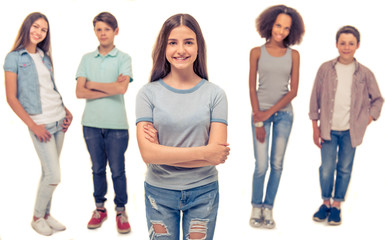 Obraz premium Group of teenagers