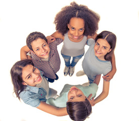 Happy teenage friends © georgerudy