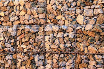 Stone walls of modern style design.