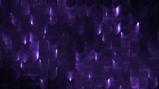 Bright beautiful flood lights disco violet background mosaic. Seamless loop.
