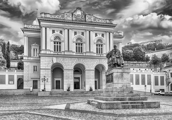 The iconic Piazza XV marzo, old town of Cosenza, Italy