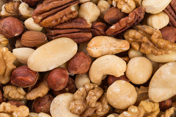 lot of different types of nuts