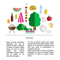 picnic icon collection