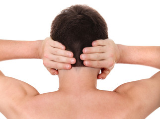 Young Man close the Ears