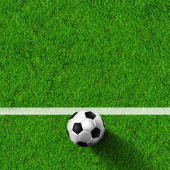 soccer football on grass field