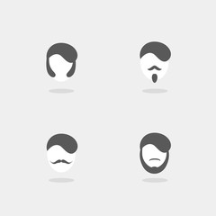 Vector set of hipster style