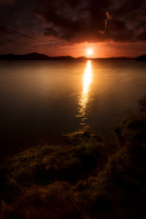 Fototapeta na wymiar Sunset at the lake
