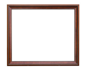wooden frame on white
