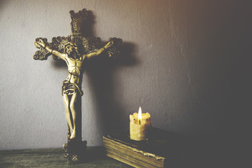 cross,book and candle