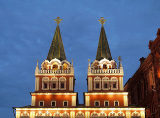 Obraz premium Moskau bei Nacht