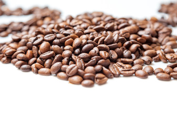 coffee beans isolated over white background