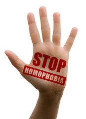 Stop all’omofobia, mano aperta, paura irrazionale nei confronti dell’omosessualità,...