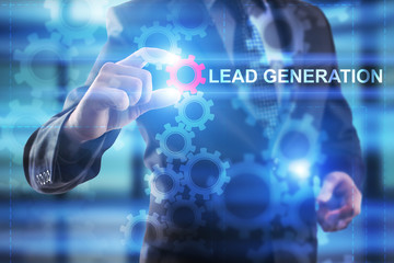 Businessman is selecting LEad Generation.
