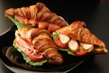 sandwich with Bacon and vegetables