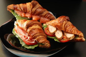 sandwich with Bacon and vegetables