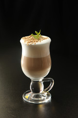 cocoa brownies in glass