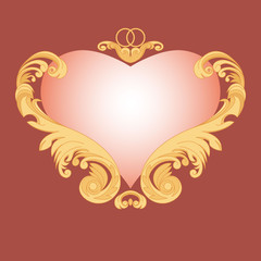 Vintage wedding vector monogram. 