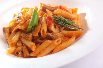 Italian pasta on a plate