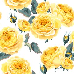 Fototapeta na wymiar English roses seamless