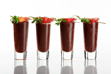 Berry Shots isolated on white background