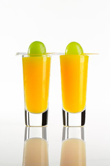 Orange Shots isolated on white background