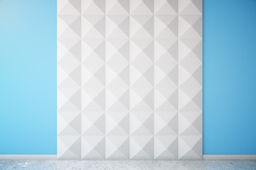 Obraz premium Interior with blank patterned wall