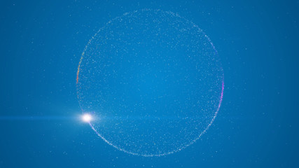 Abstract background with circular shape formed of small particle