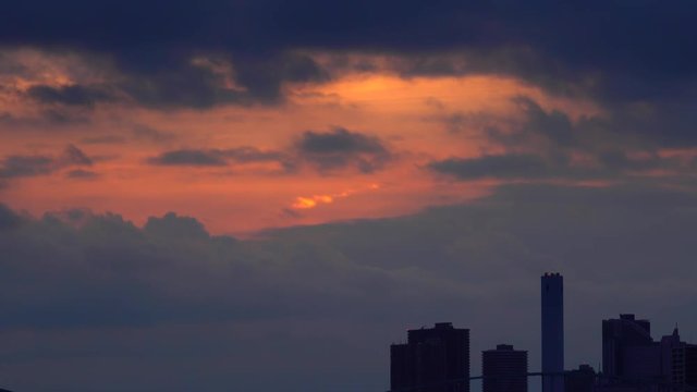 4K・都会の夕景・タイムラプス_3-359