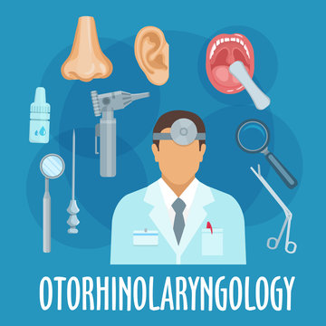 Otorhinolaryngology icon for profession design