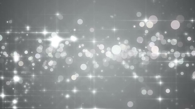 Elegant grey abstract. Disco background with circles and stars. Christmas Animated Background. loop able abstract background circles.