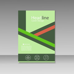 Fototapeta premium Modern vector abstract brochure, book, magazine, flyer design cover template