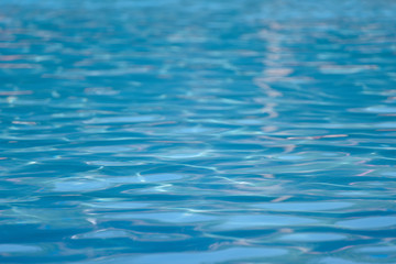 Closeup blue water surface