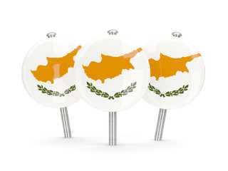 Flag of cyprus, round pins