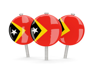 Flag of east timor, round pins