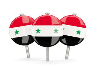 Flag of syria, round pins