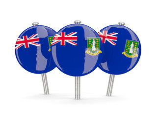 Flag of virgin islands british, round pins