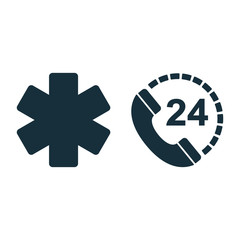 life star medical emergency phone all day 24 hours icon